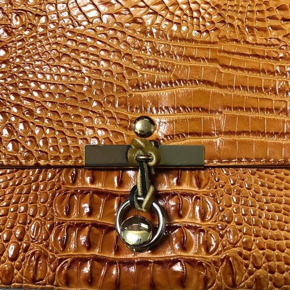 Tan Crocodile Crossbody Bag - Picture 5 of 7